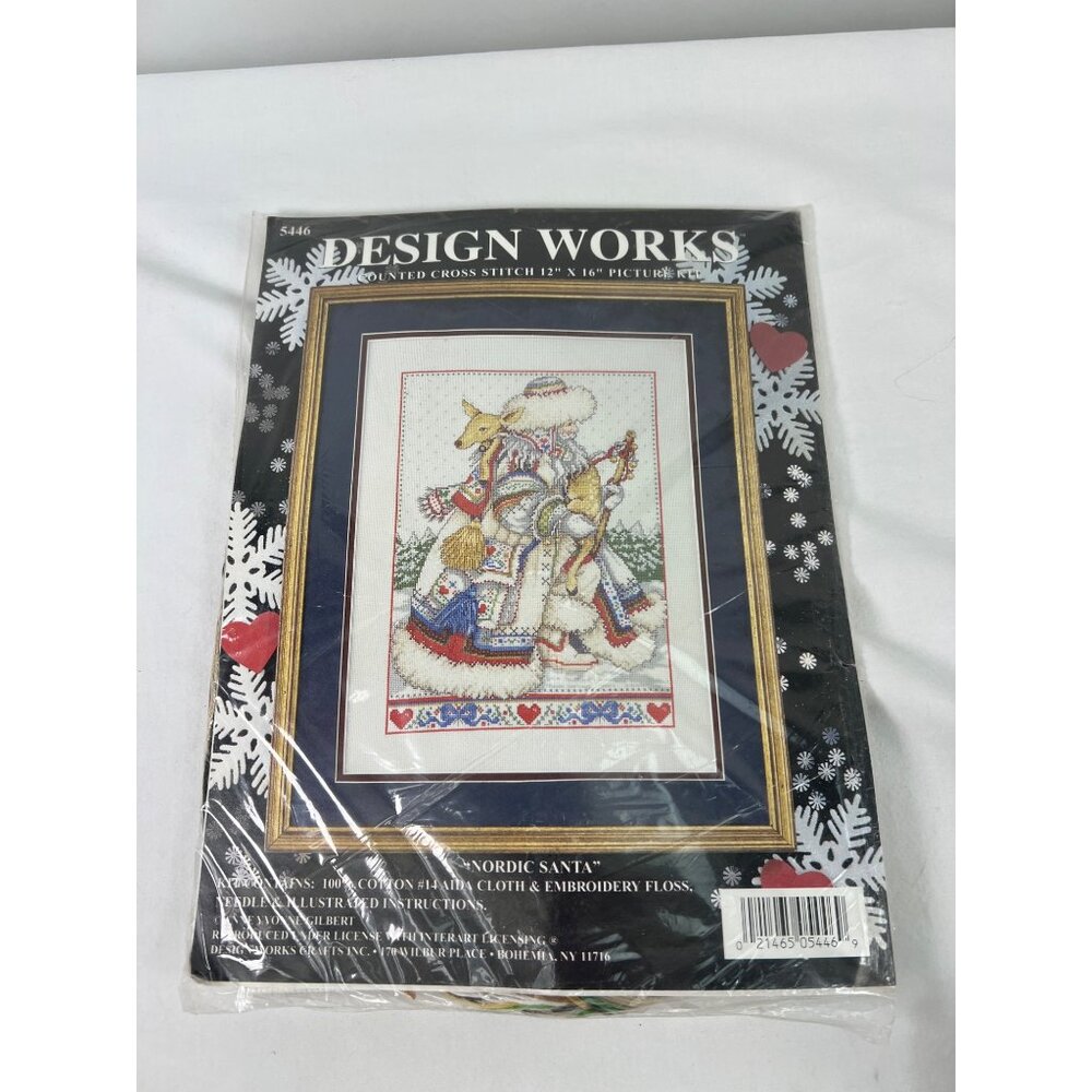 Nordic Santa Vintage Design Works Counted Cross Stitch 5446 12 x 16 New